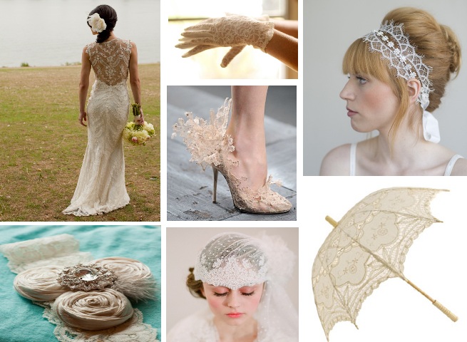 Dress Claire Pettibone Veil 1920s romantic French inspired bridal cap 