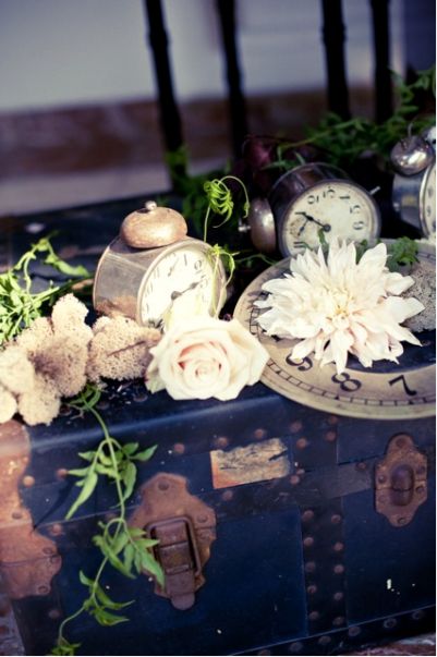 vintage wedding accessories The mixture of large furniture pieces and