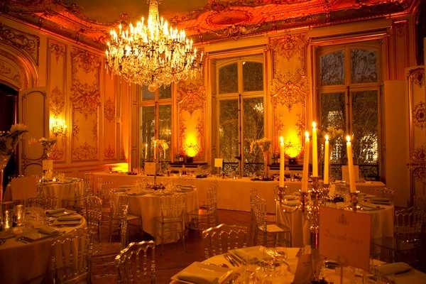 Chateau in Paris table decoration Jane and Craig's Wedding