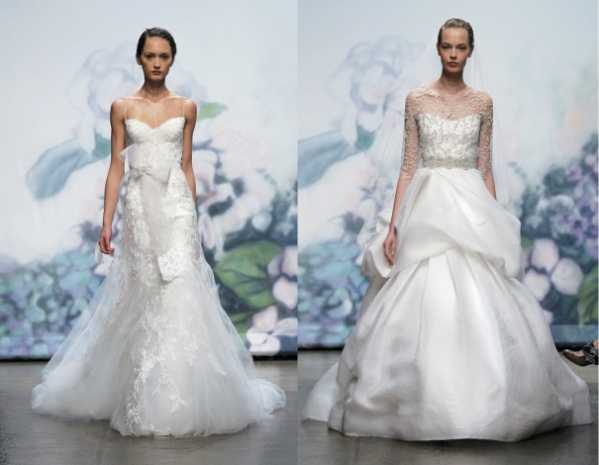 monique lhuillier The floral embellished tulle mermaid gown below has an monique lhuillier The floral embellished tulle mermaid gown below has an