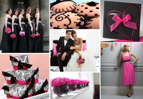 Inspiration Board Fuchsia And Black Wedding Theme Fuchsia And Black Wedding Theme Design