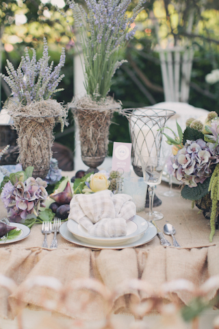 natural themed wedding table