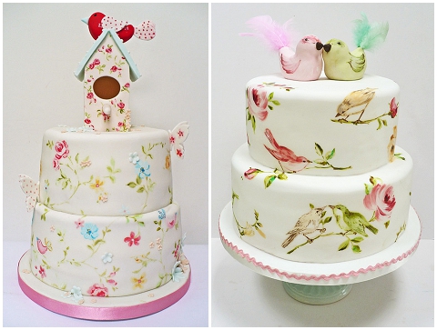 hand painted wedding cakes