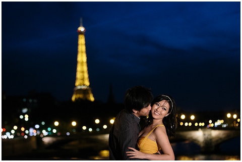 Nighttime Eiffel Tower Pictures on Honeymoon Photos Paris