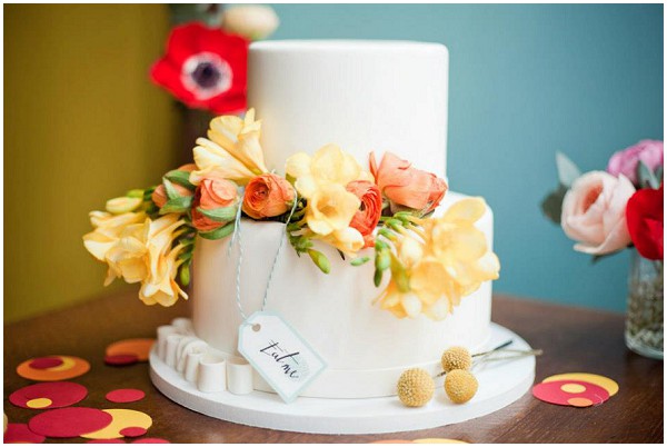floral wedding ideas cake