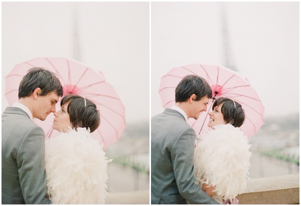pink bridal umbrella