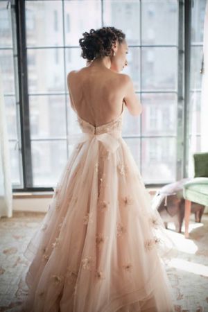 Vintage pink wedding dresses