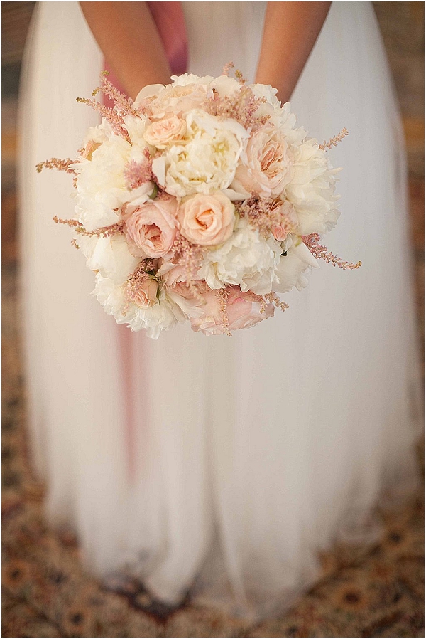pink white wedding bouquet