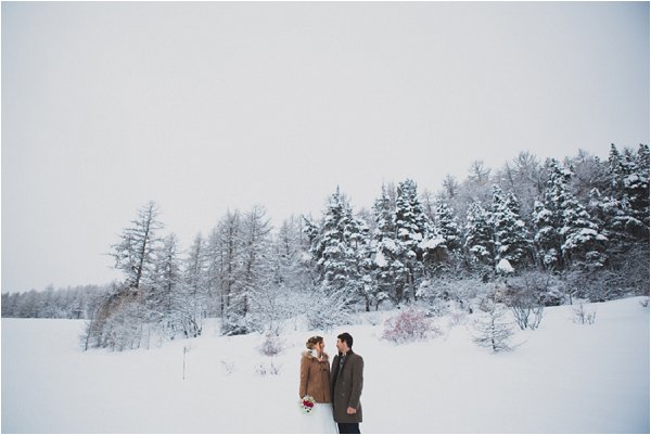 winter wedding in the French alpes