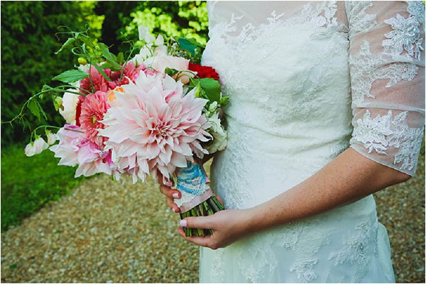 romantic bold bridal bouquet