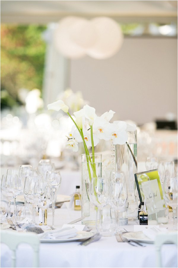 modern white wedding table
