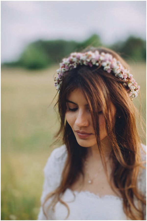 bohemian bridal floral crown