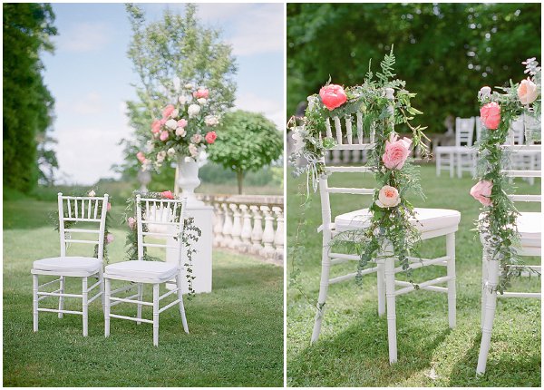 floral chair decorations