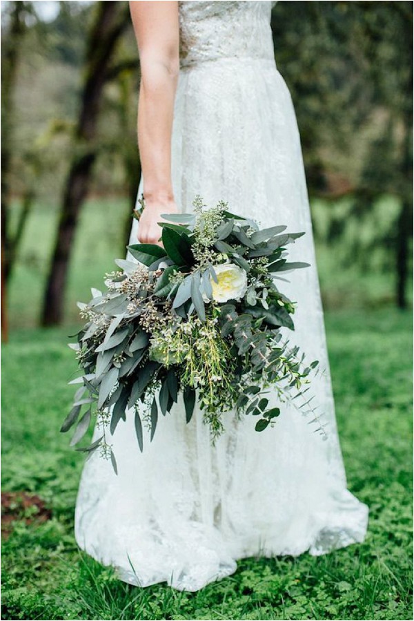 foliage bridal bouquet - Bethany Small Photography