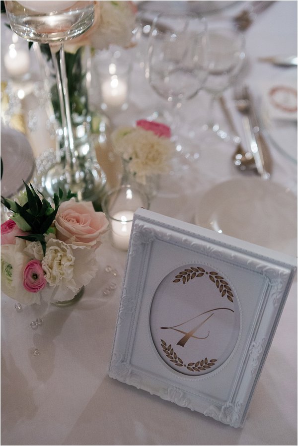 Pretty framed table numbers