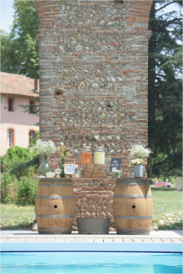 barrel drinks station