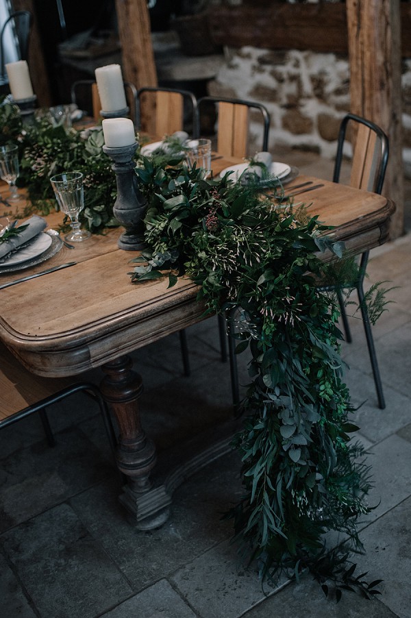 green floral wedding arrangements