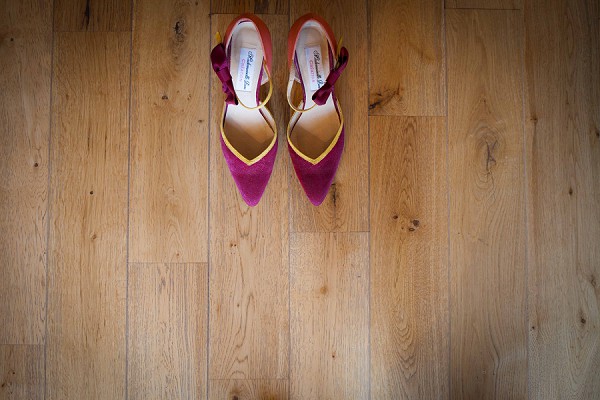 Burgundy wedding heels