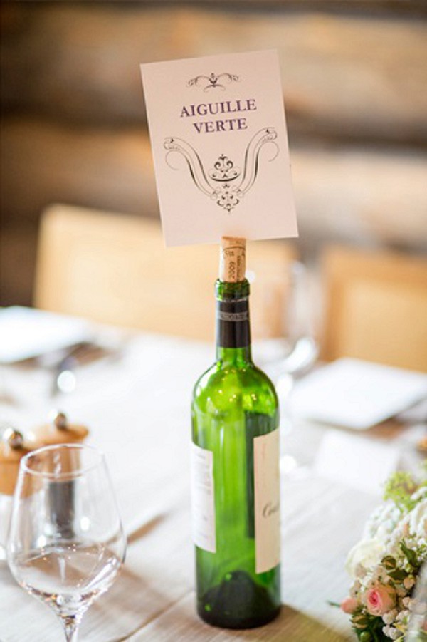 Simple wine bottle table names