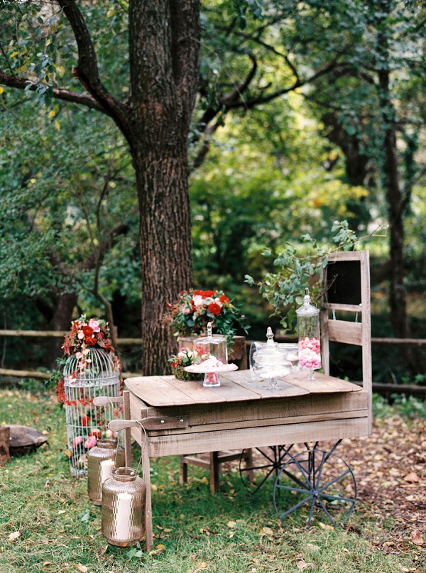 woodland wedding sweet table