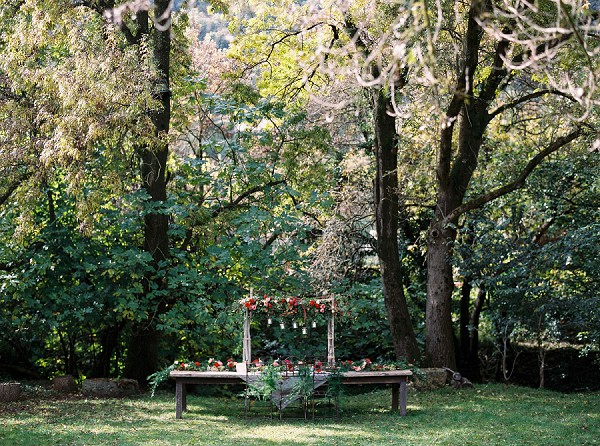 woodland wedding table