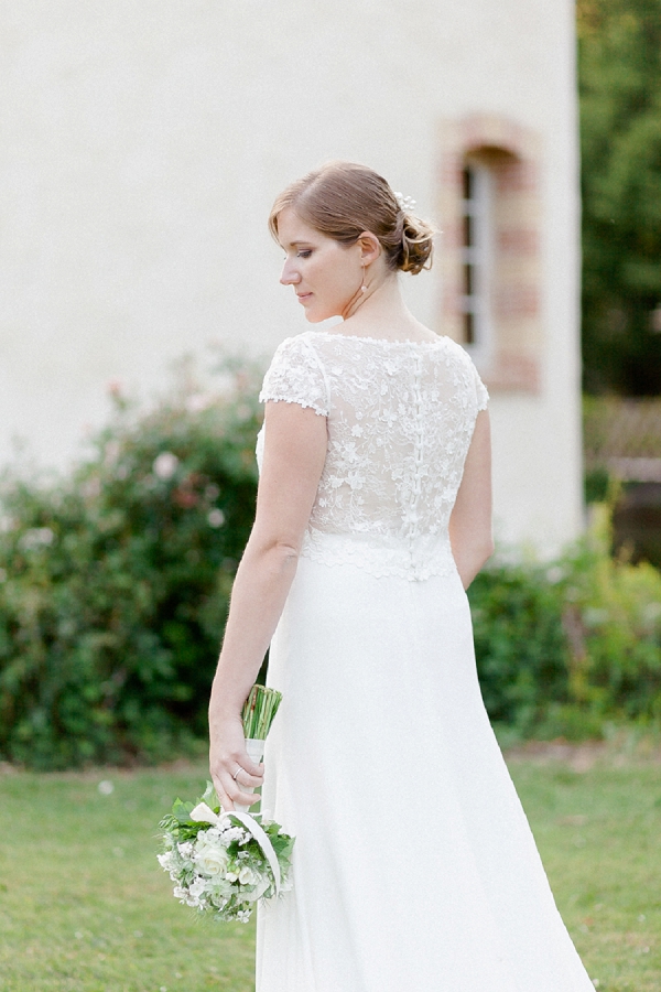 elegant two piece wedding gown