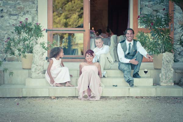 guests relaxing france wedding
