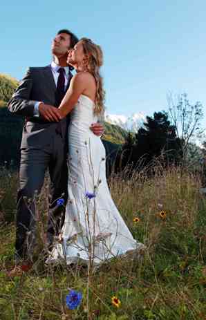 Chamonix wedding - wedding dress