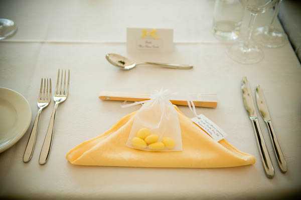 yellow and white wedding table