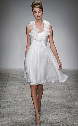 amsale little white dress