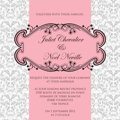 french themed wedding stationery