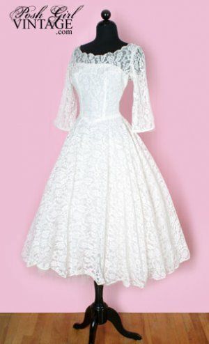 1950 vintage wedding dress