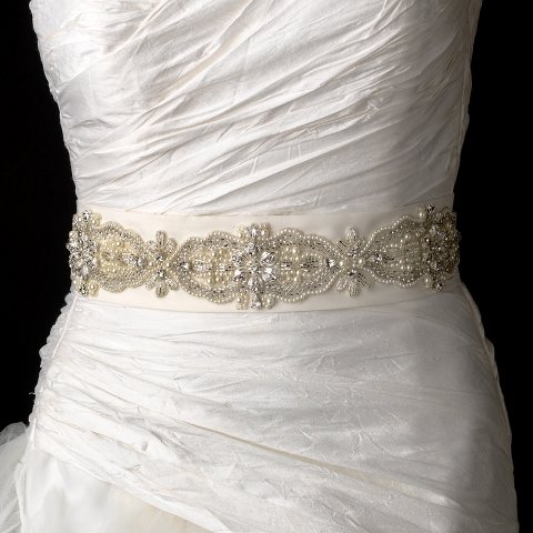 bridal sash wedding dress