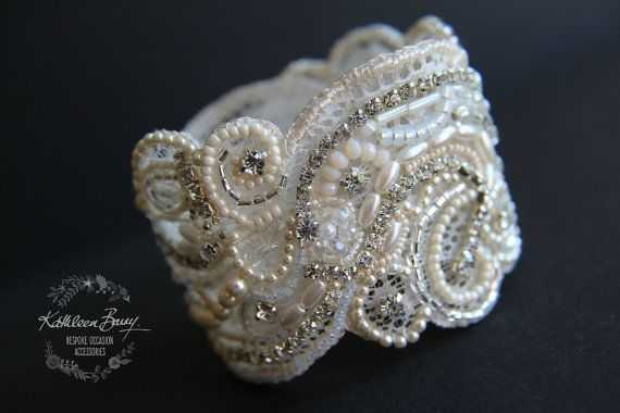 pearl bridal cuff