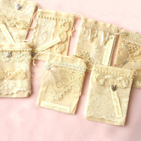 shabby chic favour bags