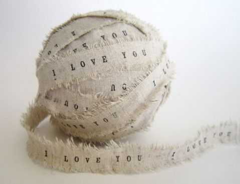 shabby chic i love you ribbon