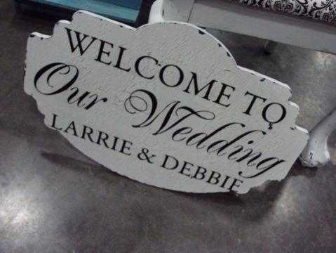 shabby chic wedding sign