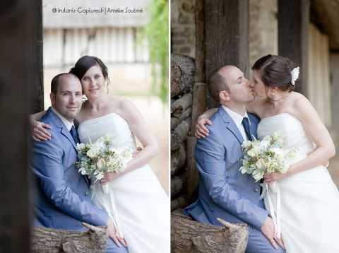blue and white wedding