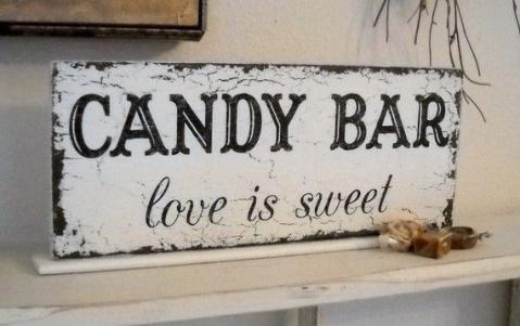love is sweet sign  for a Candy/ Sweet Bar