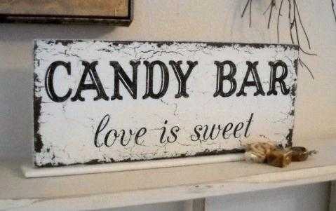 love is sweet sign for a Candy/ Sweet Bar