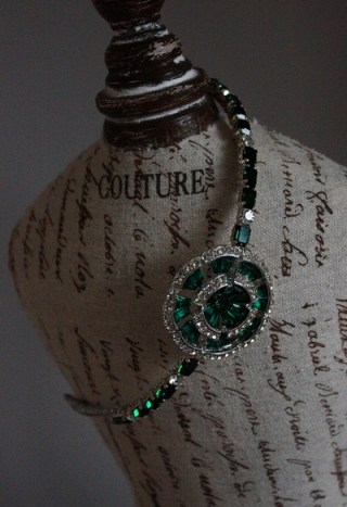 original vintage emerald headband