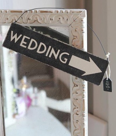shabby chic wedding sign