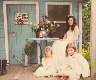 shabby chic wedding outside summer house © - Christy Blanch Photography / French Wedding Style Blog