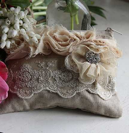 Wedding bag shabby best sale chic