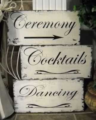 shabby chic wedding signs