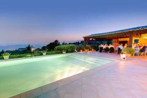 night wedding reception