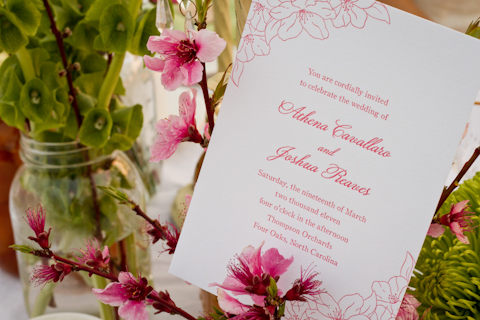 orchard wedding invite