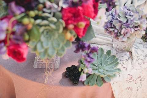 succulent fruit wedding flowers