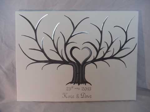 wedding fingerprint tree for a guest book