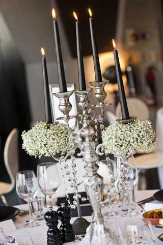 black and silver wedding